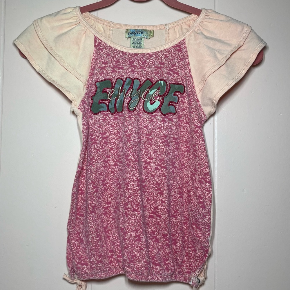 ENYCE Vintage Pink & Camo Graphic Tee Women’s Small